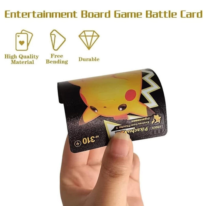 55 Pcs Pokémon Cards Anime Cartoon Pokémon Black English Version Tcg Card - Premium Cards for Fans Black Edition Boxed Set